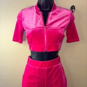 Hot Pink Y2K Matching Set